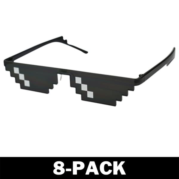 Svarta Thug Life Glasögon Meme Solglasögon Pixel 16bit Svart