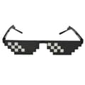 Miniatyrbild 1 av 9: Svarta Thug Life Glasögon Meme Solglasögon Pixel 16bit Svart