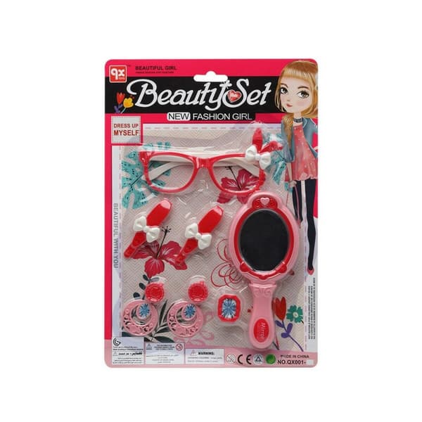 dress up jewellery set with glasses clips rings mirror and earrings