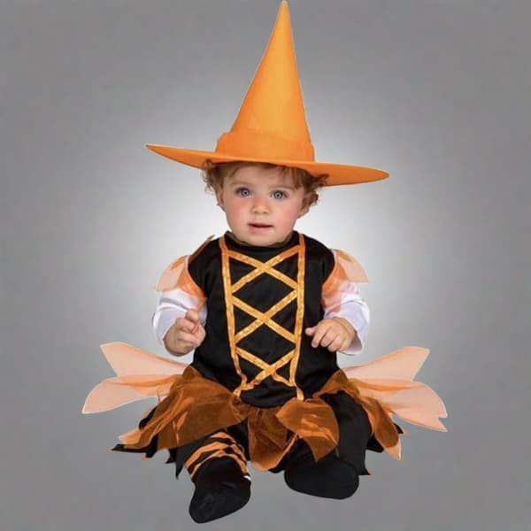 Costume for Babies My Other Me Orange 2 Pieces Witch