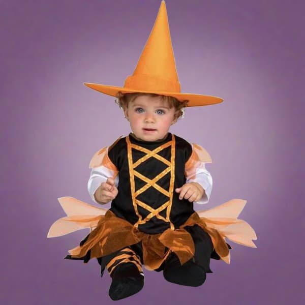 Costume for Babies My Other Me Orange 2 Pieces Witch