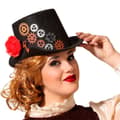 Miniatyrbillede 1 af 3: Hat Steampunk Black