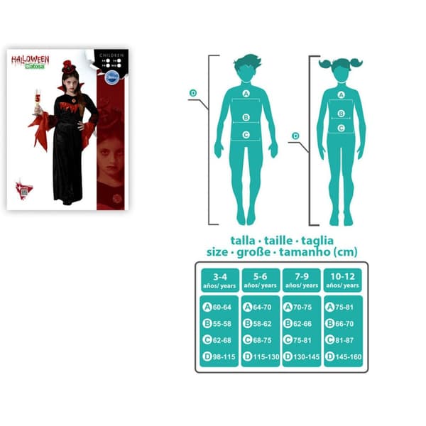 Costume for Children Vampiress 7-9 Years
