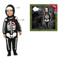Miniatyrbillede 2 af 4: Costume for Babies Black Skeleton 24 Months