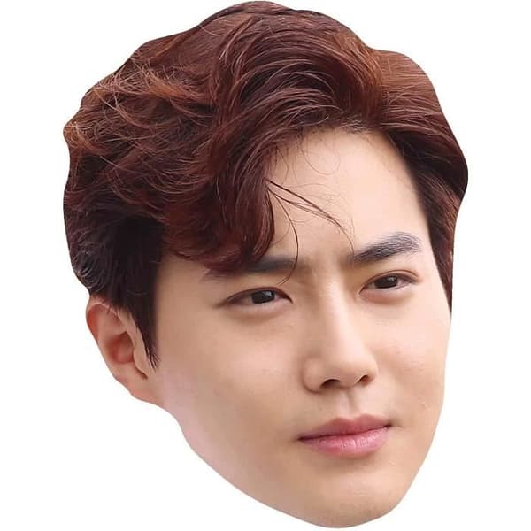 Star Cutouts Suho EXO kartongmask med talande prick, kul för evenemang och fester, flerfärgad