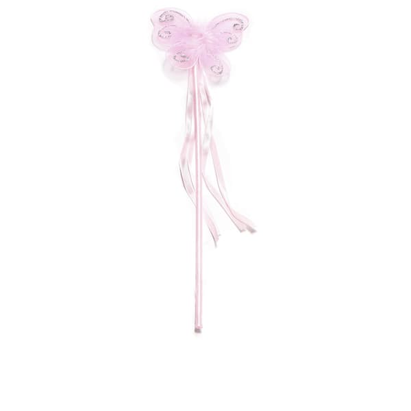 INCA BUTTERFLY WAND with pink ribbons 1 pc
