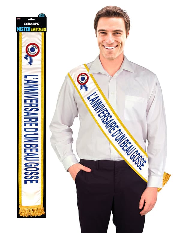 Sininen huivi Komean pojan syntymäpäivä.Size-One size