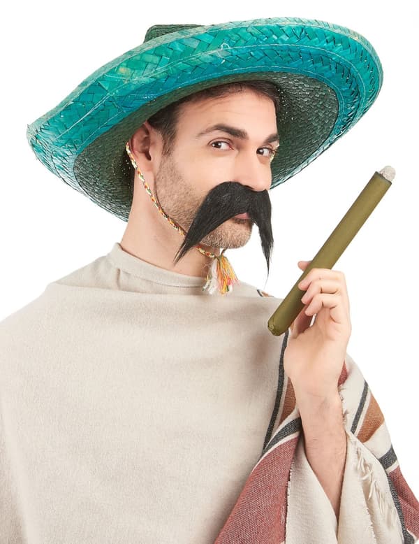 Grøn mexicansk sombrero til voksne.Size-One size