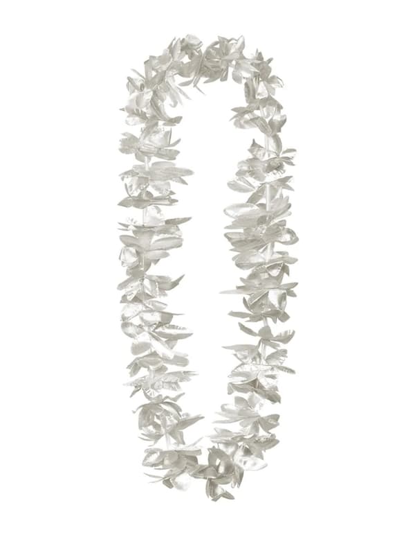 Blomhalsband med silverfärgade blommor.Size-One size