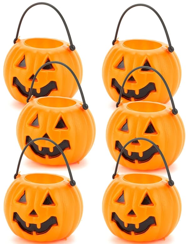 Godishink i form av pumpa - 6 små Halloweentillbehör.Size-One size