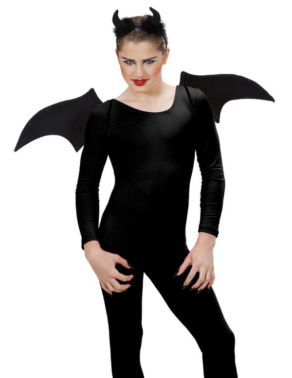 Halloween svart demonsett.Size-One size