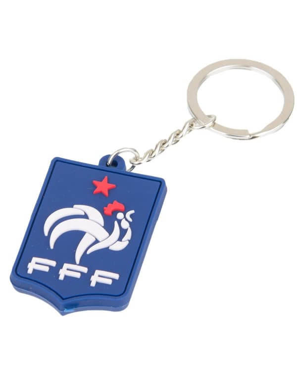 France FFF™ blå silikon nøkkelring.Size-One size
