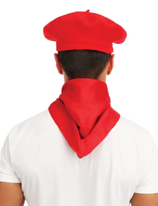 Bandana rød féria til voksne.Size-One size