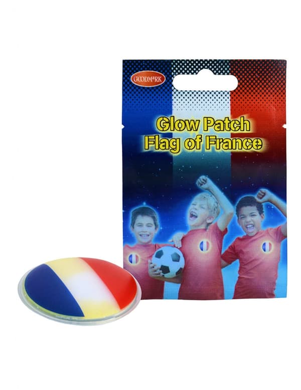 Lysende badge med det franske flag.Size-One size