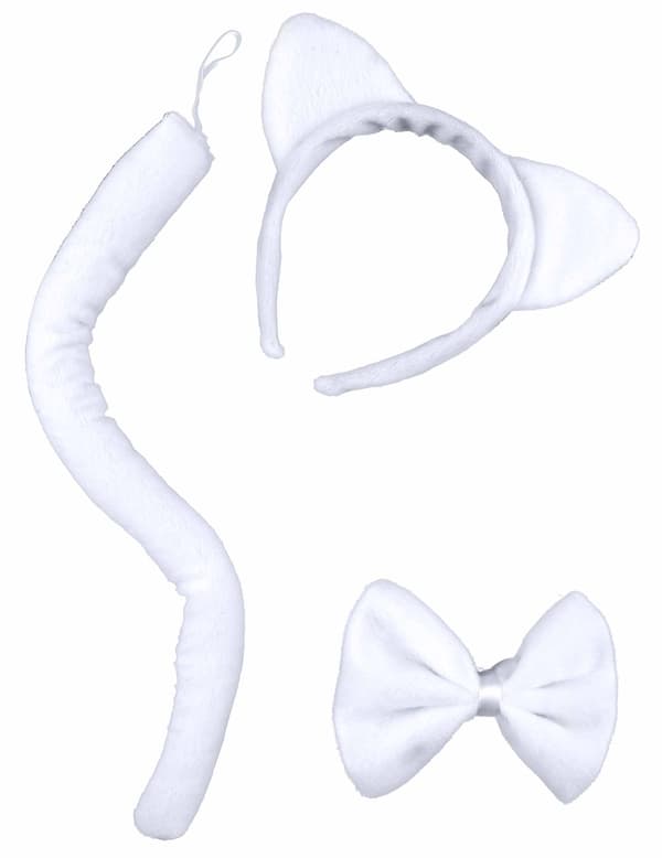 Kit hvid kat til voksne.Size-One size