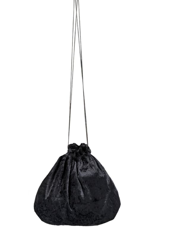Musta veluuri laukku 27 cm.Size-One size