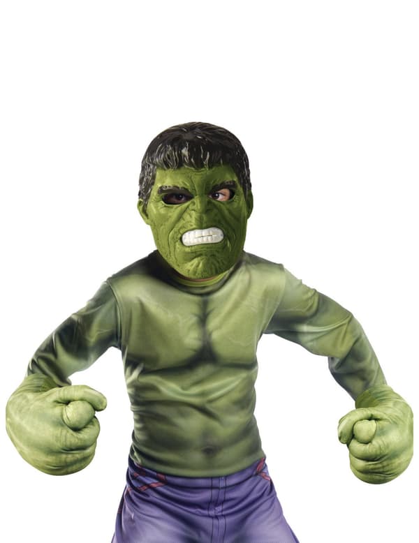 Hulkin™ naamari ja suuret hanskat lapselle.Size-One size