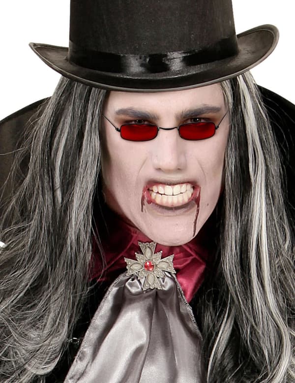 Røde vampyrbriller.Size-One size