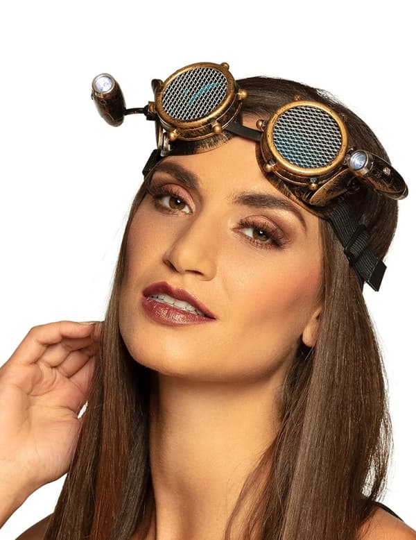 Vernebriller med voksen steampunk frontlys.Size-One size