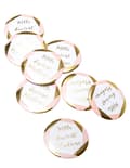 Miniatyrbillede 1 af 3: 8 Gør Frøken bliver Fru pink og guld 5 cm.Size-One size