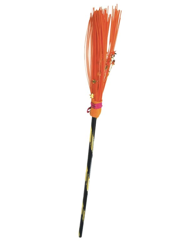 Orange heksekost 95 cm.Size-One size
