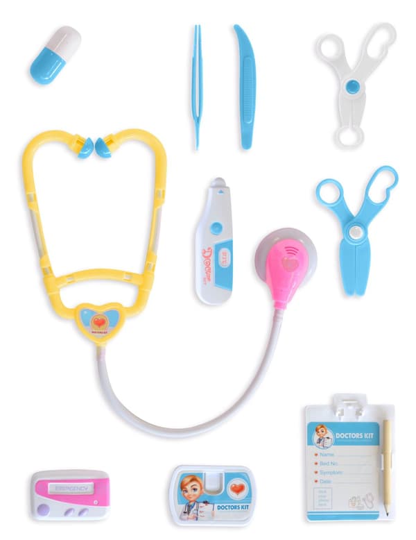 Blått medicinskt kit i 10 delar.Size-One size