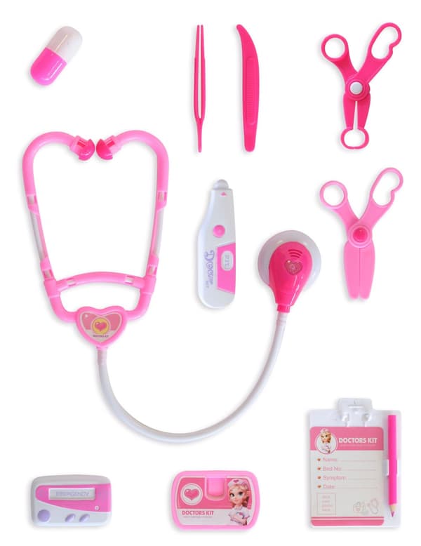 Pink medicinsk sæt i 10 dele.Size-One size