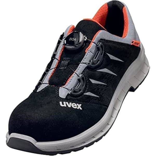 Säkerhetsskor - UVEX - 6908 6908244 - S1P - Storlek 44 - Svart/Röd
