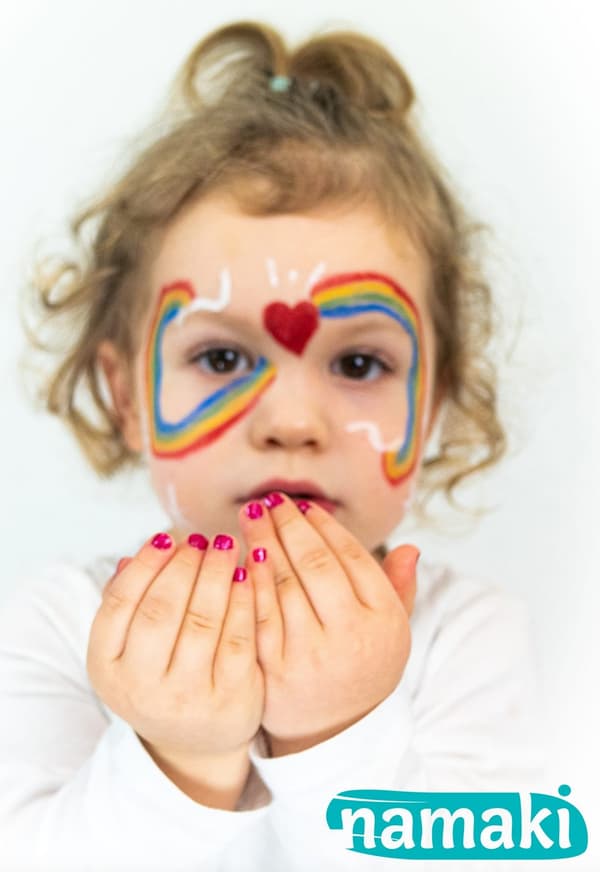 Vattenbaserat Nagellack för barn 3-pack + nagelfil - Namaki