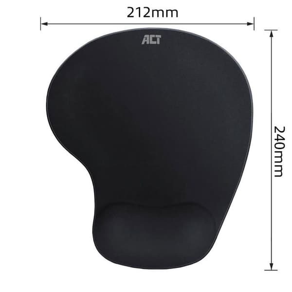 ACT AC8010. Bredd: 240 mm, djup: 212 mm. Produktfärg: Svart, Ytfärg: Monokromatisk, Material: Gel,