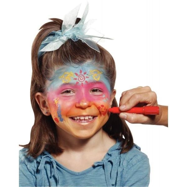 Barnmakeupkritor Färger. Regnbåge 6 stycken