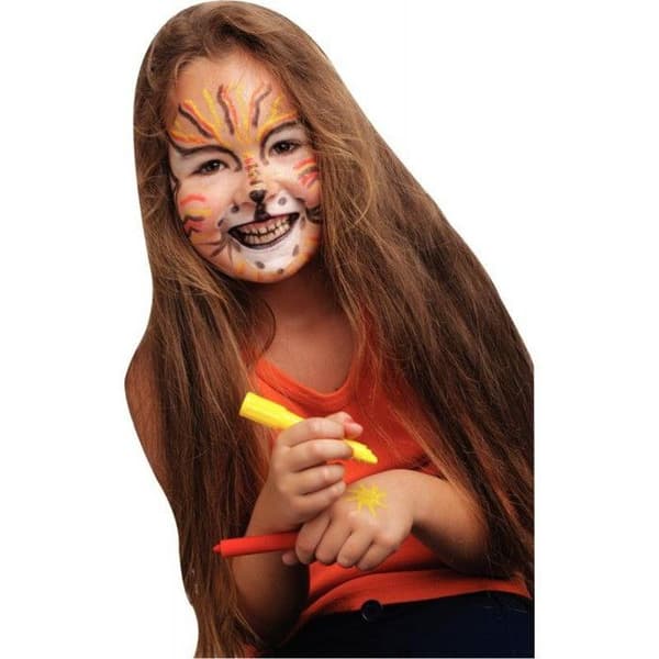 Barnmakeupkritor Färger. Regnbåge 6 stycken