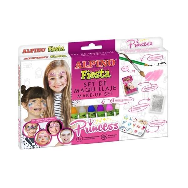 ALPINO princess makeup set - 6 färger - Baby Girl Pink