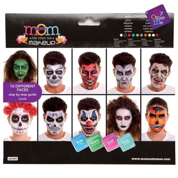 Carnival Party Vuxen Makeup - VIVING - Svart - 18 år gammal - Inomhus