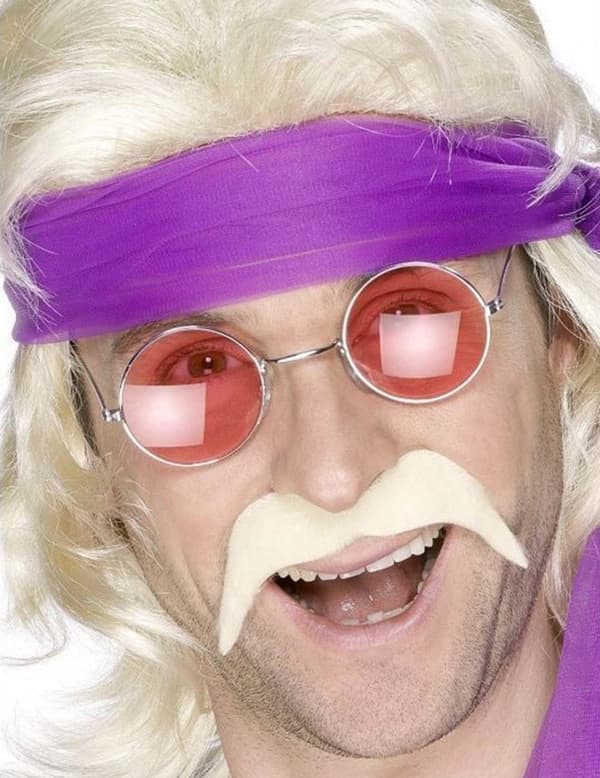 Blond 70-talsmustasch.Size-One size