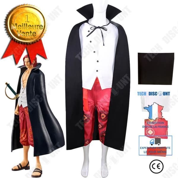 TD® Halloween dekoration filmversion av One Piece Red Onepiece cosplay anime redhead kostym storlek L