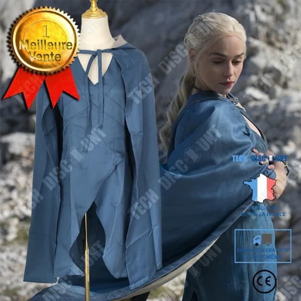 Mother Daenerys dragon cosplay kostym - TEKNISK RABATT - Storlek L - Lycra tyg - Stripes