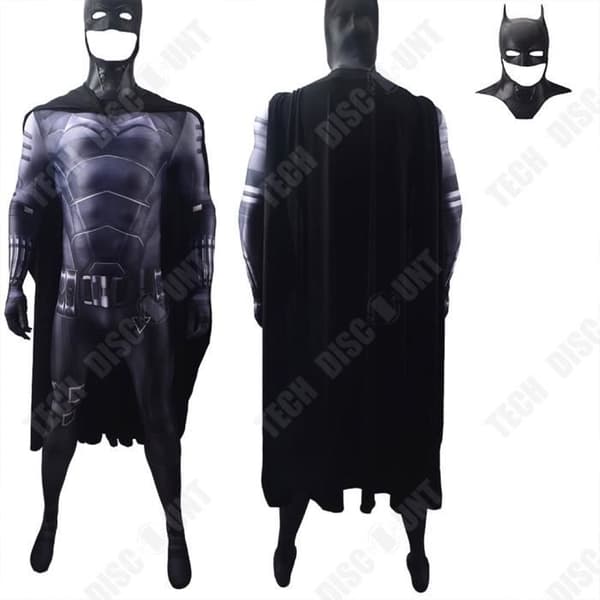Batman Robert Pattinson Cosplaydräkt - TEKNISK RABATT - Storlek XL - Lycratyg - För vuxen