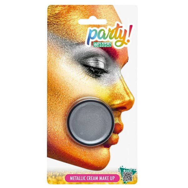 Silver metallic makeup