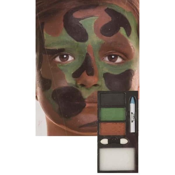 Camouflage Makeup Kit - Märke - Barn - Royal Guard eller Soldat