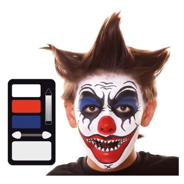 Makeupset - Betrodd Shop - Diabolisk Clown - One Size - Flerfärgad - Unisex