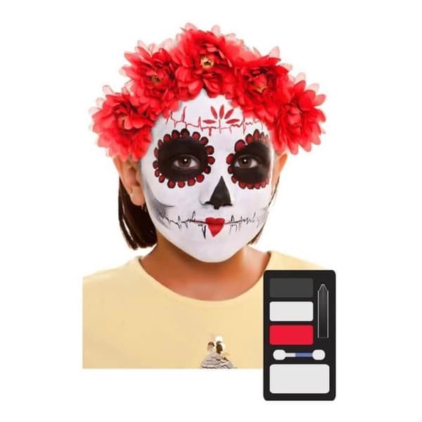 Dia de los Muertos Makeup Pack - Märke - One Size - Röd - Blandat - Vuxen