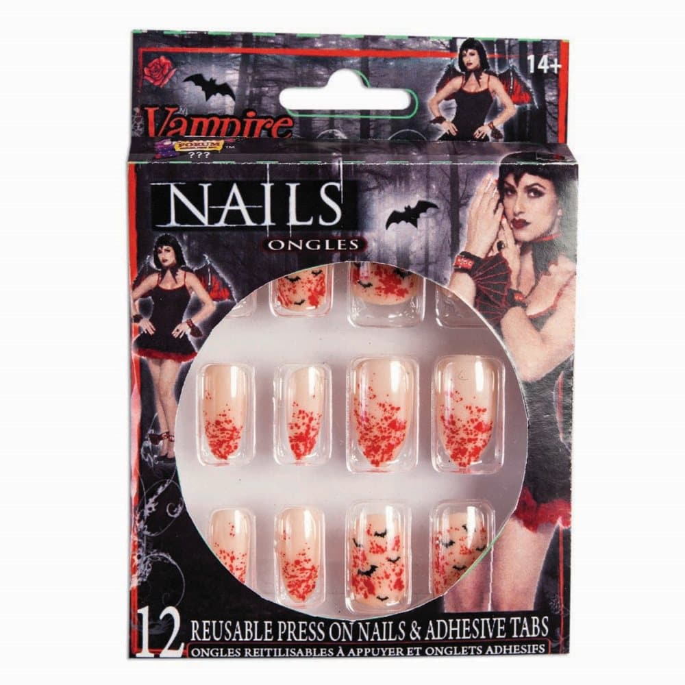 Bristol Novelty Kvinnor/Ladies Vampiress Press On Nails
