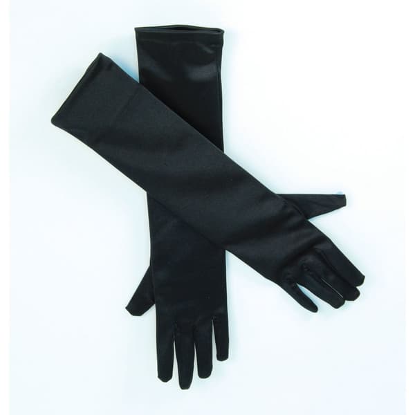 Bristol Novelty Kvinnor/Damer Satin Feel långa handskar (1 par) Black One Size