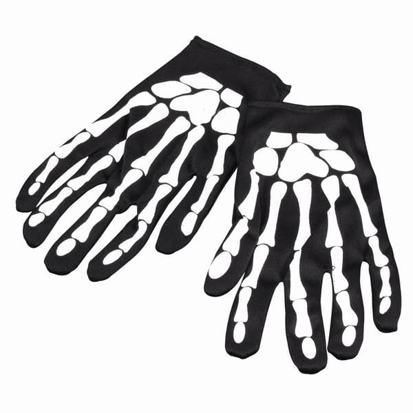 Bristol Novelty Unisex voksen skelethandsker til voksne Black/White One Size