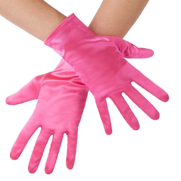 Satinhandskar - pink