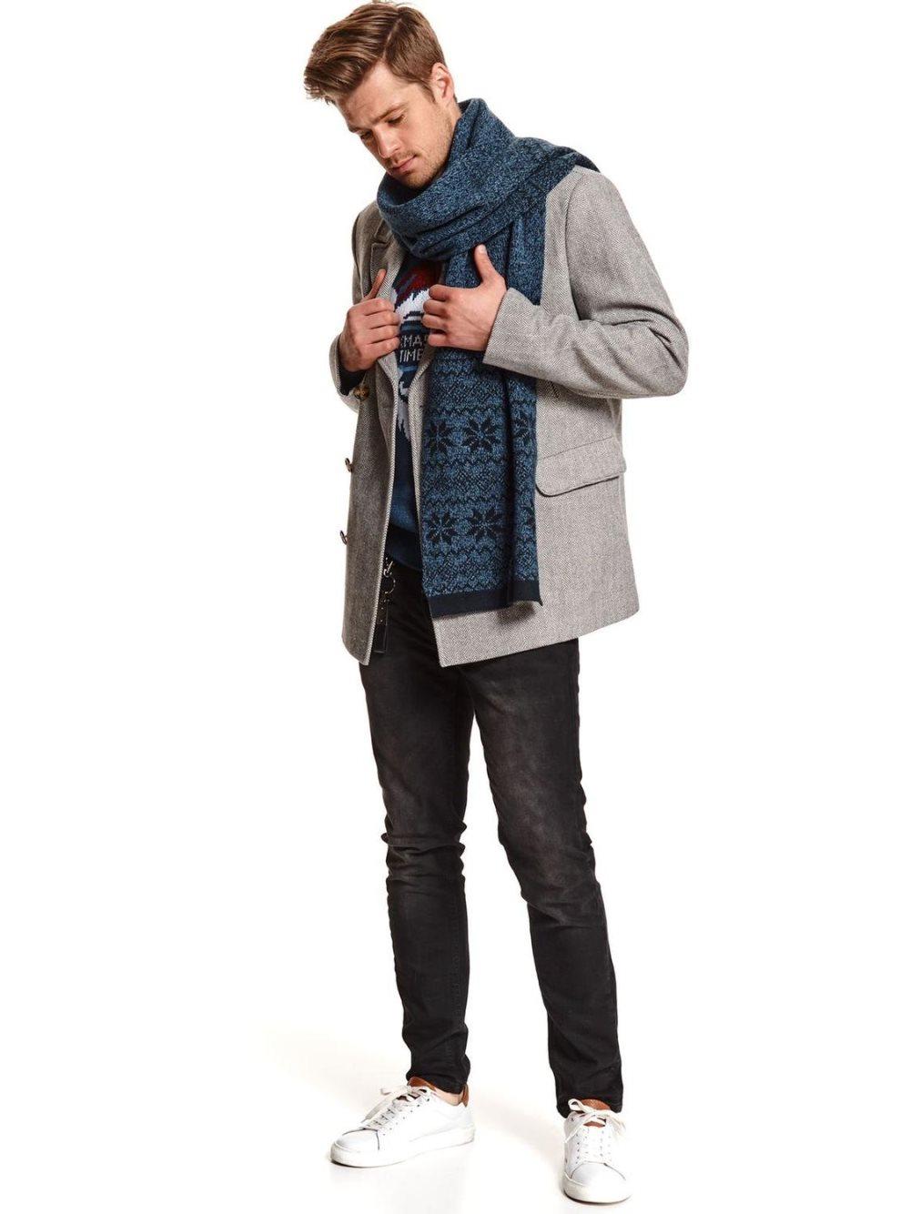 TOP SECRET MEN'S SCARF SSA1004, Blue, Size OS (EU)