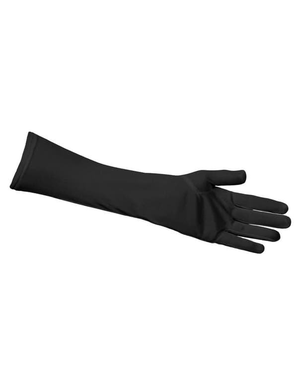Sorte lange handsker voksen.Size-One size