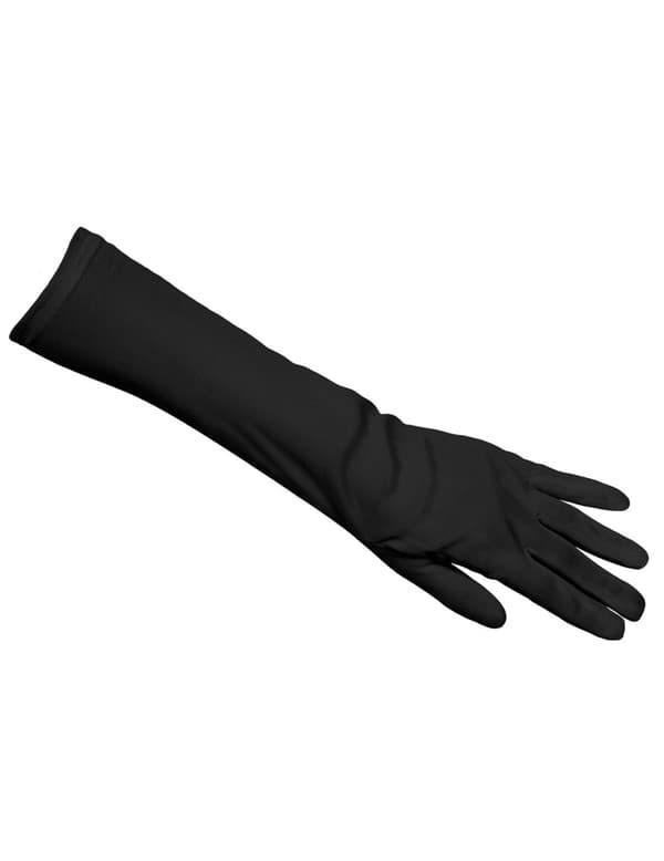Sorte lange handsker voksen.Size-One size