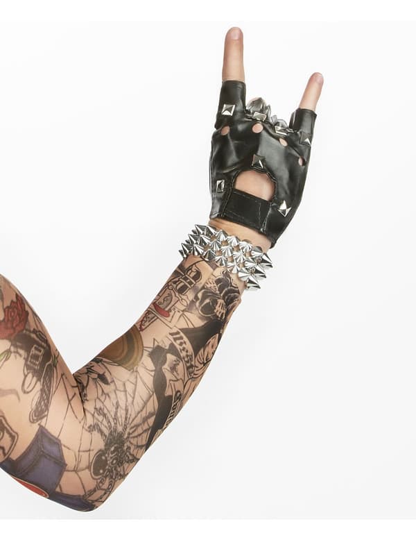Punk halvhandsker.Size-One size